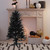 Holographic Black Slim Artificial Tinsel Halloween Tree - 4' - Black - Unlit - IMAGE 2