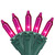 Mini Christmas Lights - Pink - 36ft Green Wire - 100ct - IMAGE 1