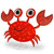 48” LED Lighted Red Sisal Crab Outdoor Decoration - IMAGE 1