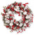 Red and White Ornaments Artificial Christmas Wreath, 24-Inch, Unlit - IMAGE 1