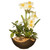 9.75" White Narcissus Artificial Flower Arrangement in Ceramic Pot - IMAGE 1