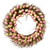 Yellow and Pink Tulip Artificial Wreath - 32-Inch, Unlit - IMAGE 1