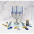 11.75" Blue and White Tree of Life Hanukkah Menorah Drip Tray - IMAGE 2
