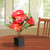 15" Potted Artificial Fuchsia Peony Flower - IMAGE 4