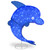 40" LED Blue Sisal Dolphin Outdoor Decoration - IMAGE 1