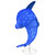 40" LED Blue Sisal Dolphin Outdoor Decoration - IMAGE 3