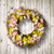 Tulip Artificial Floral Wreath, Pink and Yellow 21-Inch - IMAGE 4