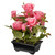 11.75" Potted Pink Rose Artificial Flower Arrangement with a Black Pot - IMAGE 1