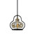 57” Aged Black Iron Rod Hung with Antiqued Brass Mini Hanging Pendant Ceiling Light Fixture - IMAGE 1