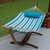 Striped Reversible Sunbrella Quilted Hammock - 82" x 55" - Teal and Blue - IMAGE 3