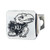 4" x 3.25" Silver and Black NCAA University of Kansas Jayhawks Hitch Cover Automotive Accessory - IMAGE 1