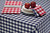 Traditional Checkered Rectangular Tablecloth - 84" - Navy Blue and White - IMAGE 5