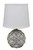 Set of 2 Brown and White Decorative Tabletop Accent Lamp with Linen Shade 19.5" - IMAGE 1