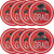 Club Pack of 180 Red and Black School Spirit Disposable Dinner Plates 7" - IMAGE 2