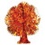 Club Pack of 12 Yellow and Orange Metallic Thanksgiving Fall Tree Wall Hanging Decorations 18" - IMAGE 1