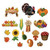 Pack of 192 Orange and Green with Printed 2 Sides Thanksgiving Cutouts - IMAGE 1