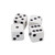 Club Pack of 12 Black and White Party Favors Casino Dice 0.50" - IMAGE 1