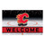 18" x 30" Red and White NHL Calgary Flames Heavy Duty Outdoor Door Mat - IMAGE 1