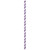 Club Pack of 144 Classic Purple and White Stripe Paper Straws 8.75" - IMAGE 1