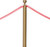 VIP Rope Stanchion Set - 34" - Red and Gold - IMAGE 2