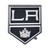 Set of 2 Black NHL Los Angeles Kings Chrome Emblem Automotive Stick on Car Decals 3" - IMAGE 1