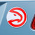 Set of 2 White and Red NBA Atlanta Hawks Emblem Automotive Stick on Car Decals 3" x 3" - IMAGE 2