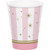 Club Pack of 96 Pink and White Decorative “Twinkle Toes” Hot Cold Cups 5.6” - IMAGE 1