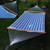82" x 55" Blue and White Reversible Quilted Tropical Palm Hammock - IMAGE 1