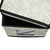 9" Gray Damask Dish and Dessert Plate Storage Bin with Window