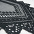 Nordic Lace Overlay Table Runner - 14" x 72" - Black