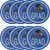 Club Pack of 180 Cobalt Blue and Black School Spirit Luncheon Plates 7” - IMAGE 3