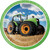 Club Pack of 96 Green Farmers Tractor Truck Dinner Party Plates 9" - IMAGE 1