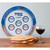 12" Blue and Yellow Jerusalem Motif Passover Seder Plate - IMAGE 2