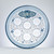 12" Elegant Blue and Gray Glass Passover Round Seder Plate - IMAGE 1