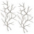 Set of 2 Silver Branches Metal Wall Decor 36.5” - IMAGE 1