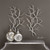 Branches Metal Wall Decoration - 36.5” - Silver - Set of 2 - IMAGE 2