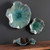 Glazed Ceramic Floral Wall Decorations - 17.75" - Set of 3 - IMAGE 4