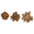 Teak Wood Block Wall Art - 20" - Set of 3 - IMAGE 1