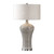 Distressed Glaze Table Lamp - 34" - White and Gray - IMAGE 1