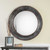 Wooden Framed Beveled Round Wall Mirror - 46" - Black and Brown - IMAGE 2
