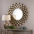 Distressed Wooden Round Wall Mirror - 47" - Bronze Tone - IMAGE 3