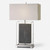 28.5” Sakana Gray Textured Table Lamp with Rectangle Hardback Shade - IMAGE 1