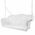 Hand Woven Resin Wicker Hanging Porch Swing with Chain - White - IMAGE 3