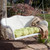 Hand Woven Resin Wicker Hanging Porch Swing with Chain - White - IMAGE 1