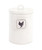 Chicken Storage Canisters - 8.25" - White and Black - Set of 2 - IMAGE 1