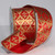 Red and Gold Fleur De Lis Wired Craft Ribbon 2.5" x 40 Yards - IMAGE 1
