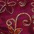 Burgundy Red and Gold Contemporary Floral Wired Craft Ribbon 4" x 10 Yards - IMAGE 1