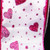 White and Red Glitter Heart Print Wired Craft Ribbon 2.5" x 40 Yards - IMAGE 1