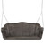 Hand Woven Resin Wicker Porch Swing with Chain - Chocolate Brown - IMAGE 1