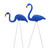 Set of 2 Blue Tropical Flamingo Outdoor Lawn Stakes 33" - IMAGE 1